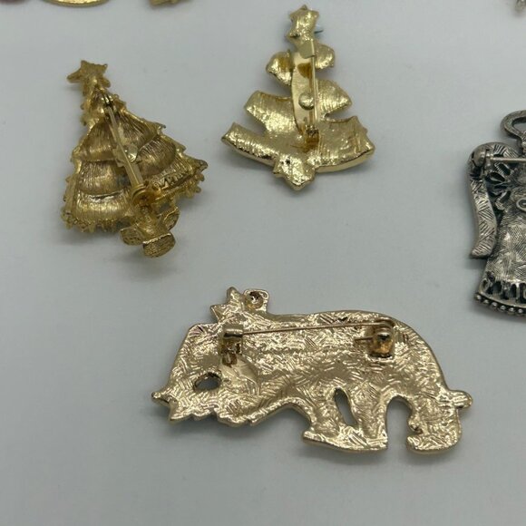 Christmas Brooch Tree Pin Radko Eisenberg Avon Gerry Both Vintage Modern - Picture 14 of 16